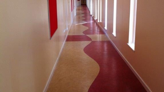 Ysgol Plas Mawr Linolium flooring